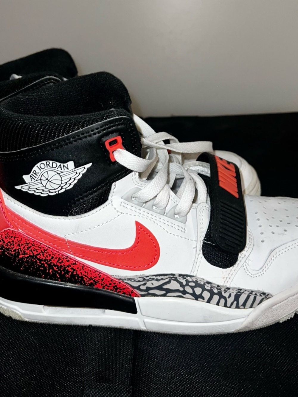 Jordan Kids' White, Black & Red High-Top Sneakers